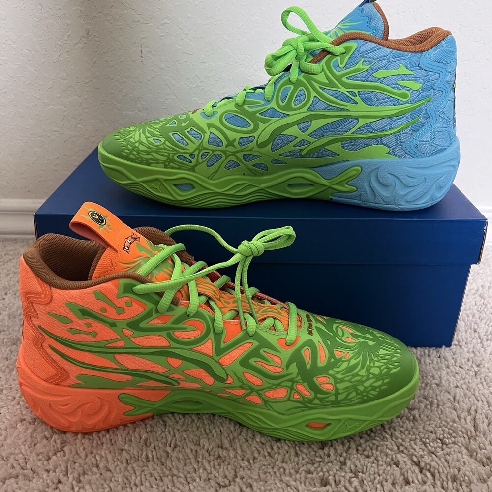 PUMA MB.04 Teenage Mutant Ninja Turtles Sneakers Green 311307-01 Size 9.5 New - Picture 2 of 9